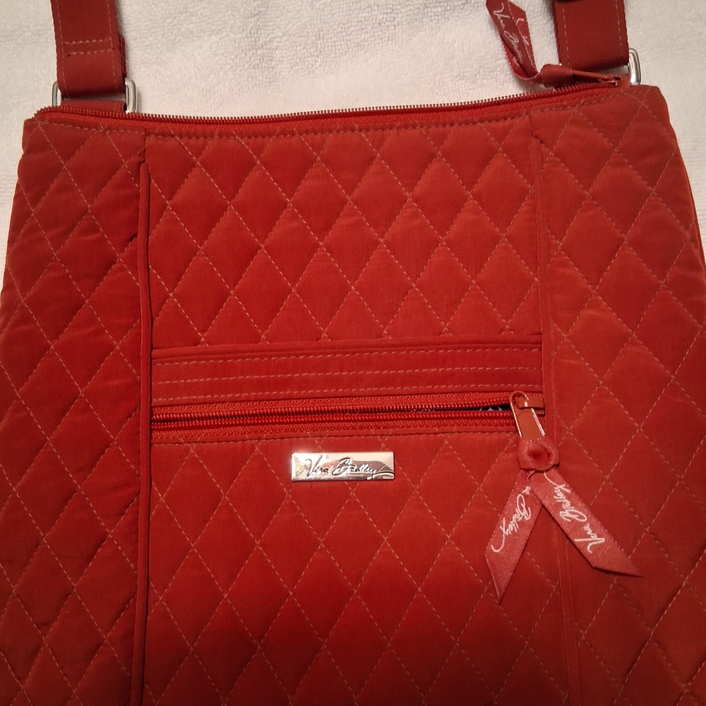Vera Bradley Quilted Crossbody Bag in Rich Red